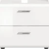 Waschbeckenunterschrank ICE weiß weiß Hochglanz B/H/T: ca. 60x54x32 cm