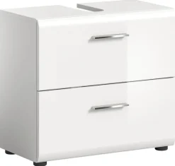 Waschbeckenunterschrank ICE weiß weiß Hochglanz B/H/T: ca. 60x54x32 cm