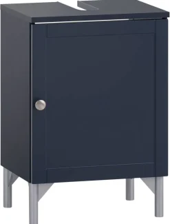 Waschbeckenunterschrank Jesper blau dunkel B/H/T: ca. 40,3x58,5x32 cm