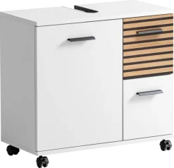 Waschbeckenunterschrank Katta weiß matt B/H/T: ca. 65,1x60x32 cm