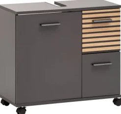 Waschbeckenunterschrank Katta anthrazit B/H/T: ca. 65,1x60x32 cm