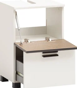 Waschbeckenunterschrank Katta weiß matt B/H/T: ca. 40,2x60,8x35 cm