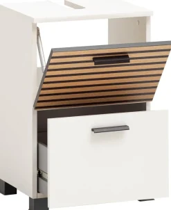 Waschbeckenunterschrank Katta weiß matt B/H/T: ca. 40,2x60,8x35 cm