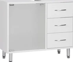 Waschbeckenunterschrank Lana weiß B/H/T: ca. 66x56x29 cm