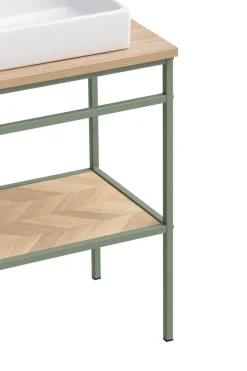 Waschbeckenunterschrank Lorna Eiche Nachbildung B/H/T: ca. 70x89,2x45 cm