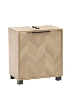 Waschbeckenunterschrank Piazza Eiche Nachbildung B/H/T: ca. 50,3x56x33 cm
