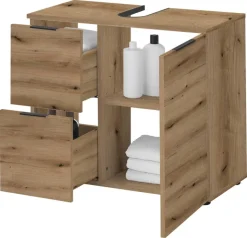 Waschbeckenunterschrank Porto Eiche Evoke Coast Nachbildung B/H/T: ca. 70x60x35 cm