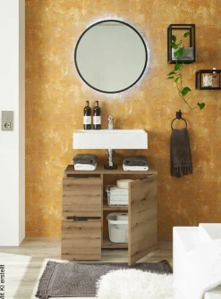 Waschbeckenunterschrank Porto Eiche Evoke Coast Nachbildung B/H/T: ca. 70x60x35 cm