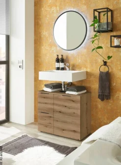 Waschbeckenunterschrank Porto Eiche Evoke Coast Nachbildung B/H/T: ca. 70x60x35 cm