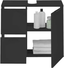 Waschbeckenunterschrank Porto schwarz B/H/T: ca. 70x60x35 cm