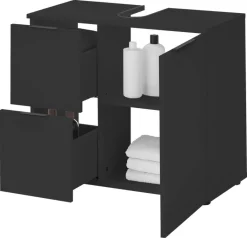 Waschbeckenunterschrank Porto schwarz B/H/T: ca. 70x60x35 cm