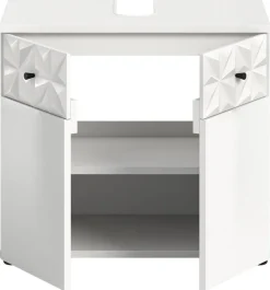 Waschbeckenunterschrank Prisma weiß Hochglanz B/H/T: ca. 60x54x37 cm