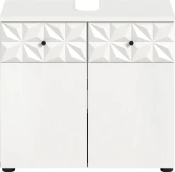 Waschbeckenunterschrank Prisma weiß Hochglanz B/H/T: ca. 60x54x37 cm