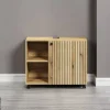 Waschbeckenunterschrank Pure Bliss Eiche Evoke Oak Nachbildung schwarz B/H/T: ca. 80x64x42 cm