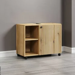 Waschbeckenunterschrank Pure Bliss Eiche Evoke Oak Nachbildung schwarz B/H/T: ca. 80x64x42 cm