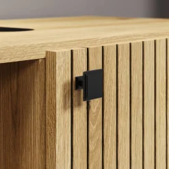 Waschbeckenunterschrank Pure Bliss Eiche Evoke Oak Nachbildung schwarz B/H/T: ca. 80x64x42 cm
