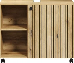 Waschbeckenunterschrank Pure Bliss Eiche Evoke Oak Nachbildung schwarz B/H/T: ca. 80x64x42 cm