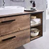 Waschbeckenunterschrank Quickset 374 Eiche Ribeck Nachbildung B/H/T: ca. 103x61,6x44,5 cm