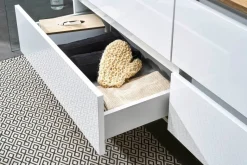 Waschbeckenunterschrank Quickset 360 weiß glanz B/H/T: ca. 110x53x49 cm