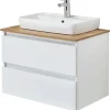 Waschbeckenunterschrank Quickset 360 weiß glanz B/H/T: ca. 78x64,2x50 cm