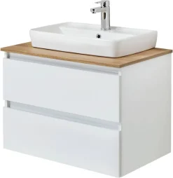 Waschbeckenunterschrank Quickset 360 weiß glanz B/H/T: ca. 78x64,2x50 cm