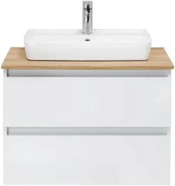 Waschbeckenunterschrank Quickset 360 weiß glanz B/H/T: ca. 78x64,2x50 cm