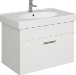 Waschbeckenunterschrank Quickset 312 weiß glanz B/H/T: ca. 80x58,5x48 cm
