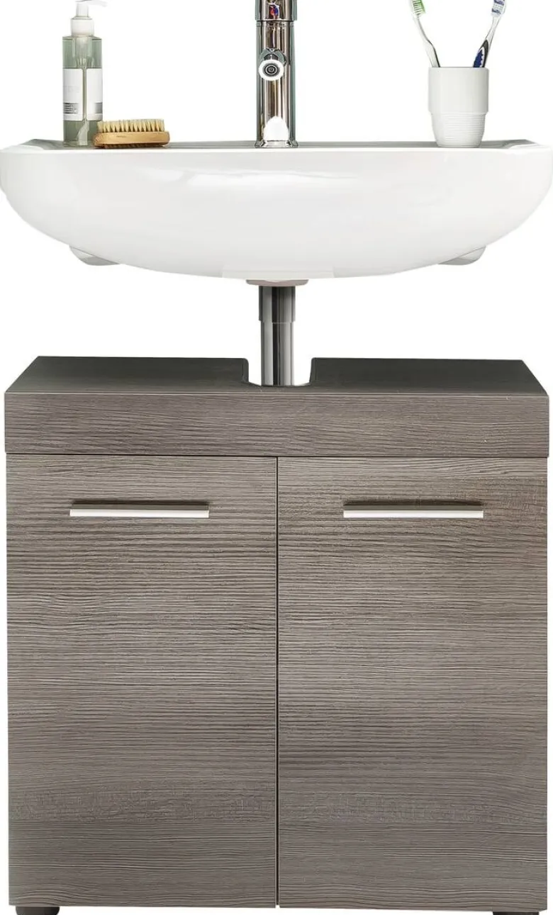Waschbeckenunterschrank Runner Rauchsilber Nachbildung B/H/T: ca. 58x57x31 cm