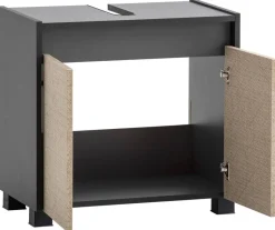 Waschbeckenunterschrank Sander anthrazit B/H/T: ca. 56,9x54,6x33 cm