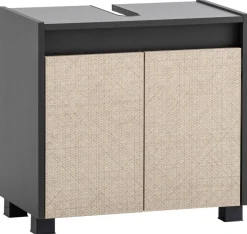 Waschbeckenunterschrank Sander anthrazit B/H/T: ca. 56,9x54,6x33 cm