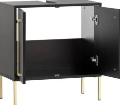Waschbeckenunterschrank Sarah schwarz B/H/T: ca. 57,1x61,2x30,1 cm