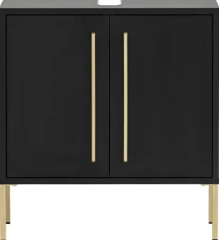 Waschbeckenunterschrank Sarah schwarz B/H/T: ca. 57,1x61,2x30,1 cm
