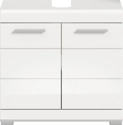 Waschbeckenunterschrank Scout weiß weiß Hochglanz B/H/T: ca. 60x56x34 cm