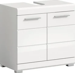 Waschbeckenunterschrank Scout weiß weiß Hochglanz B/H/T: ca. 60x56x34 cm