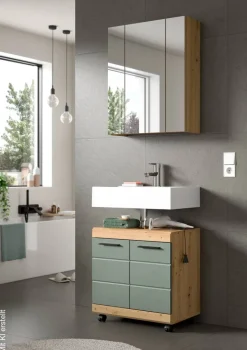 Waschbeckenunterschrank Scout Eiche Artisan Nachbildung salbei Nachbildung B/H/T: ca. 60x56x34 cm