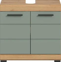 Waschbeckenunterschrank Scout Eiche Artisan Nachbildung salbei Nachbildung B/H/T: ca. 60x56x34 cm