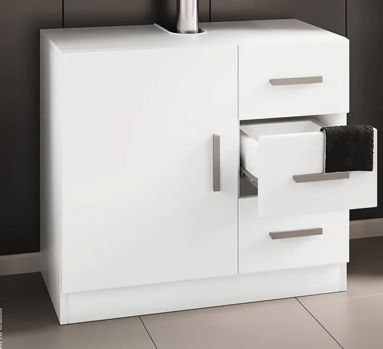 Waschbeckenunterschrank Zalo weiß B/H/T: ca. 63x56x30 cm