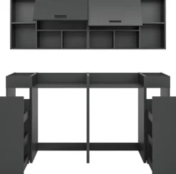Waschmaschinenumbauschrank Free anthrazit B/H/T: ca. 190x195x60 cm