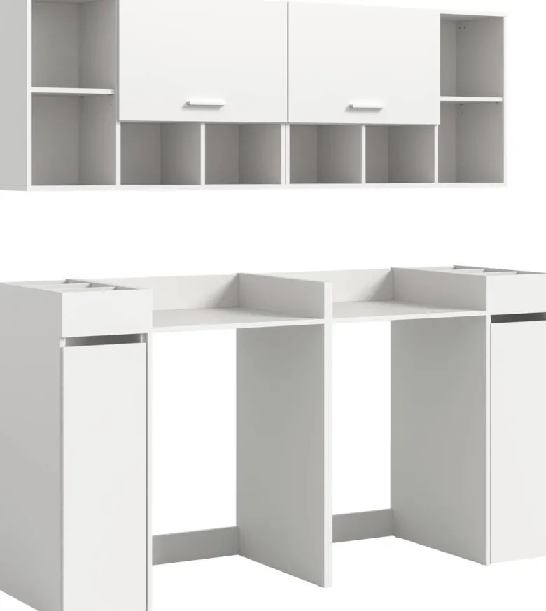 Waschmaschinenumbauschrank Free weiß B/H/T: ca. 190x195x60 cm