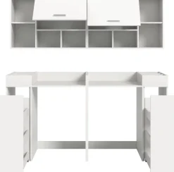 Waschmaschinenumbauschrank Free weiß B/H/T: ca. 190x195x60 cm