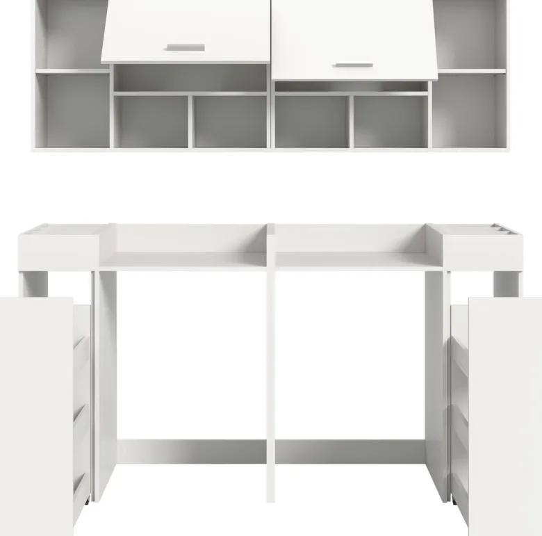 Waschmaschinenumbauschrank Free weiß B/H/T: ca. 190x195x60 cm