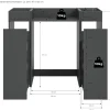 Waschmaschinenumbauschrank Free anthrazit B/H/T: ca. 124x101x60 cm