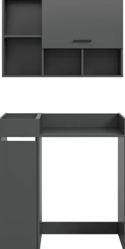 Waschmaschinenumbauschrank Free anthrazit B/H/T: ca. 95x195x60 cm