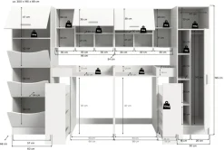 Waschmaschinenumbauschrank Free weiß B/H/T: ca. 306x165x68 cm