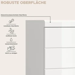 Waschmaschinenumbauschrank Scout weiß weiß Hochglanz B/H/T: ca. 63x191x24 cm