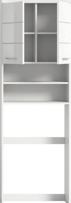 Waschmaschinenumbauschrank Scout weiß weiß Hochglanz B/H/T: ca. 63x191x24 cm