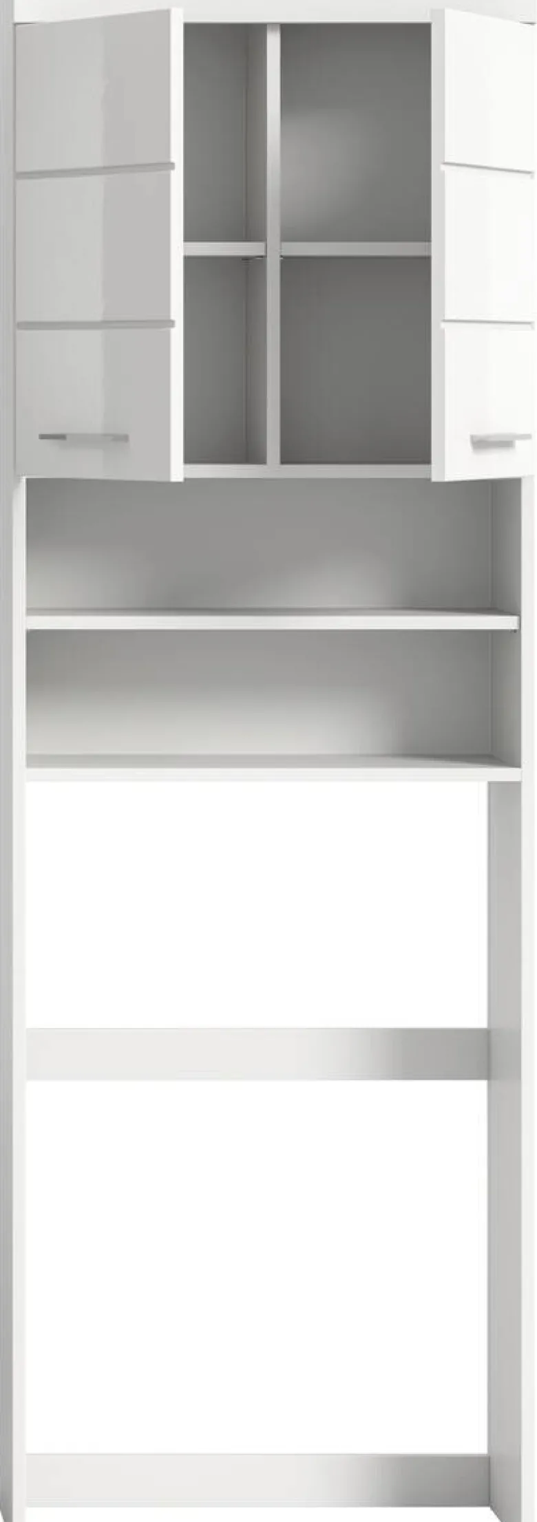 Waschmaschinenumbauschrank Scout weiß weiß Hochglanz B/H/T: ca. 63x191x24 cm