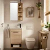 Waschplatz Mads Eiche Nachbildung weiß B/H/T: ca. 45,5x78x27,5 cm