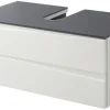 Waschplatz SHAPE grau weiß Hochglanz B/H/T: ca. 80x33x47 cm