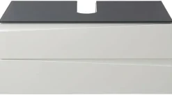 Waschplatz SHAPE grau weiß Hochglanz B/H/T: ca. 80x33x47 cm